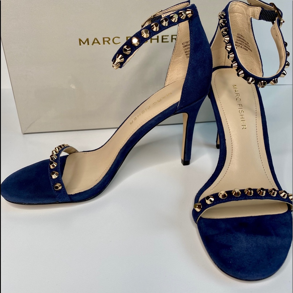 Marc Fisher Suede Studded Heels